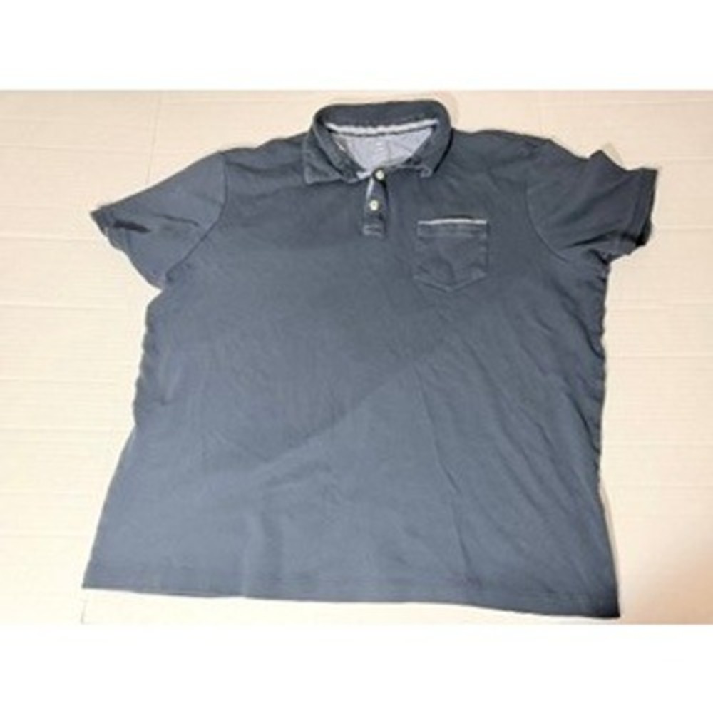 Tahari Mens XXL Polo Shirt Gray Short Sleeve Cotton Pocket Casual Tee